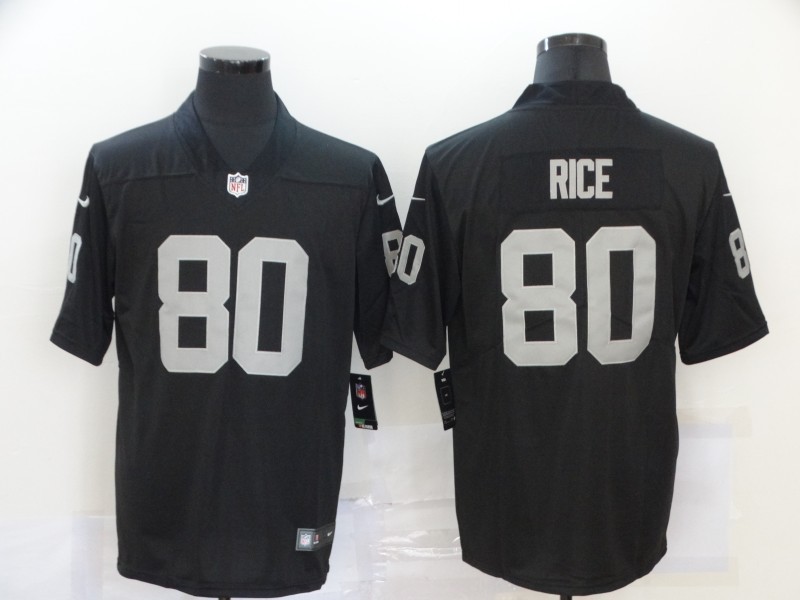 Men's Las Vegas Raiders Jerry Rice #80 Black Jersey